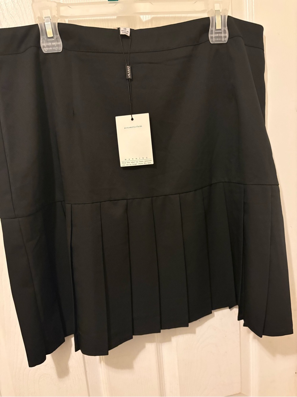 ASOS Black Pleated Mini Skirt